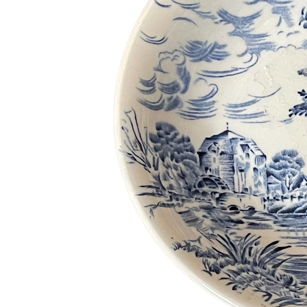 Vintage Enoch Wedgewood‎ Countryside Small Bowl Blue White 5
